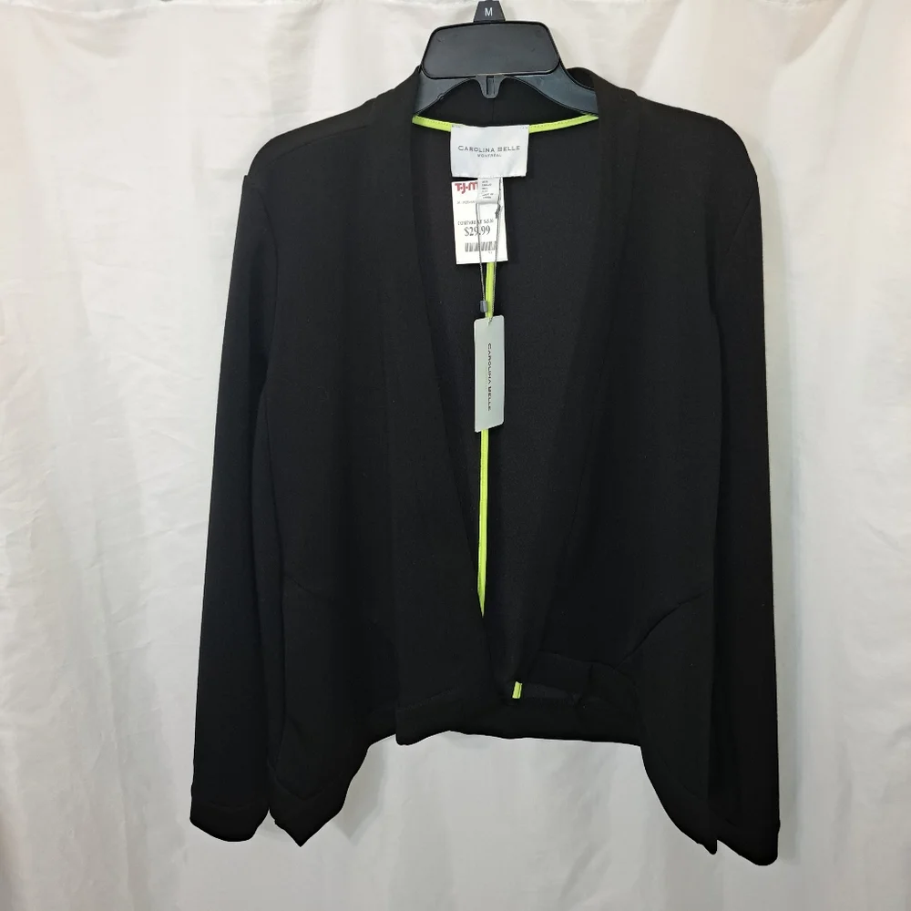 Carolina Belle Black Stretch Jacket Sz Large NWT - Picture 1 of 8
